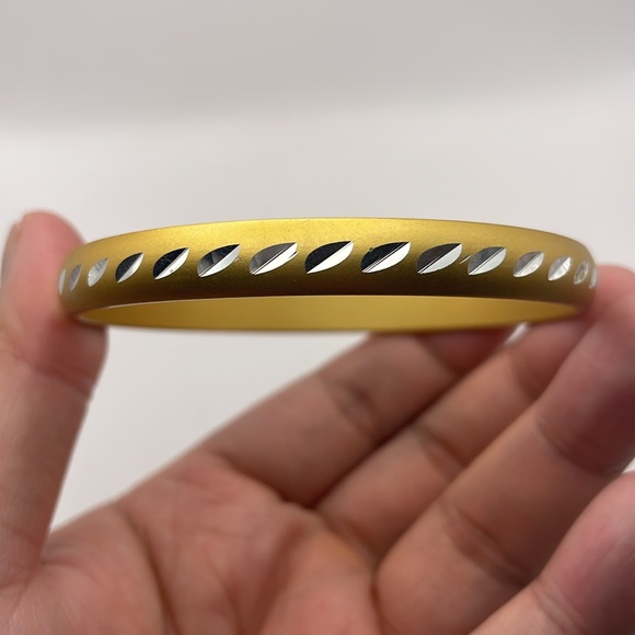 Gold Tone Bohemian Style Bangle Bracelet (GB2) - Picture 5 of 9